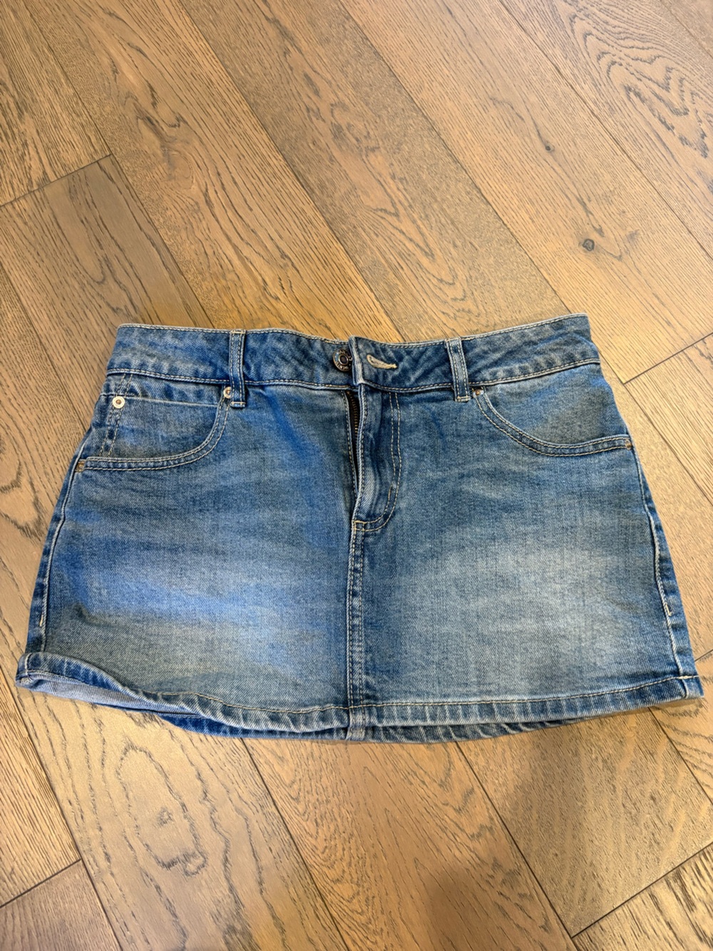 Garage Blue Denim Mini Skirt